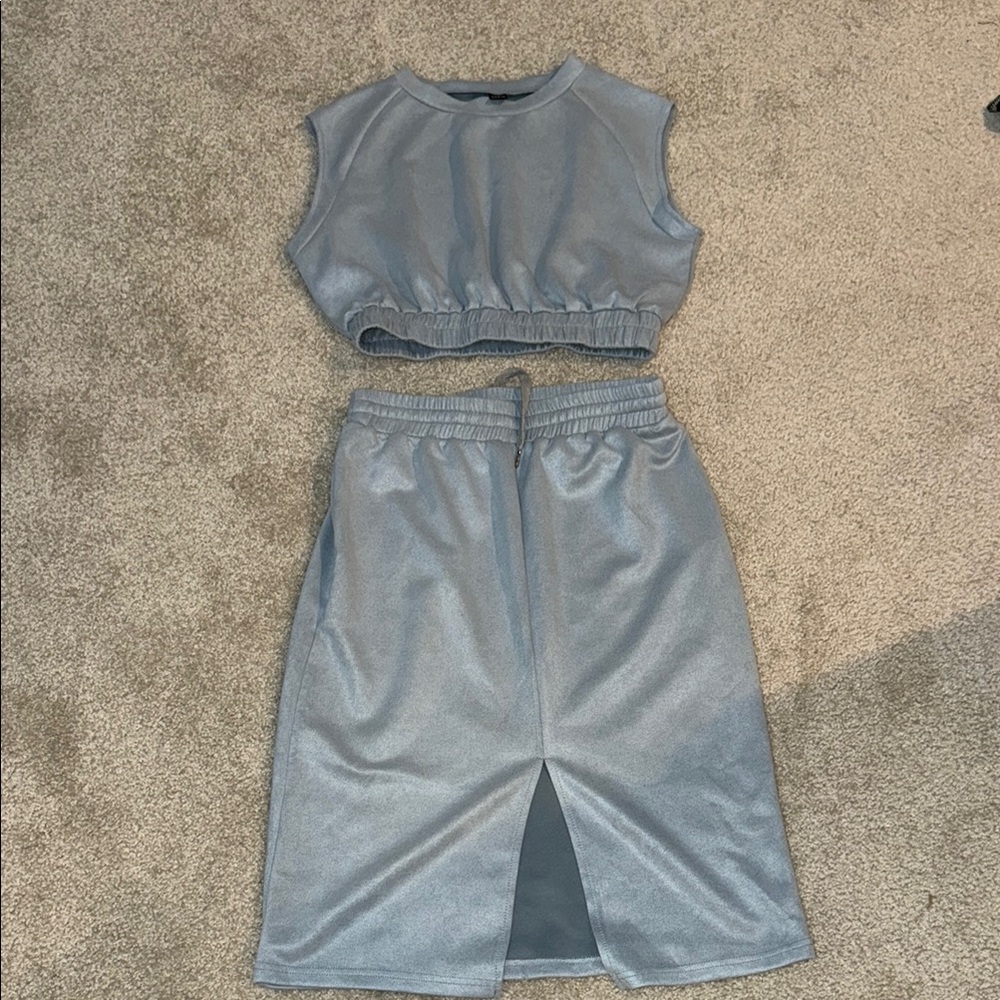 Blue, Soft Two-Piece Set - Picture 2 of 2